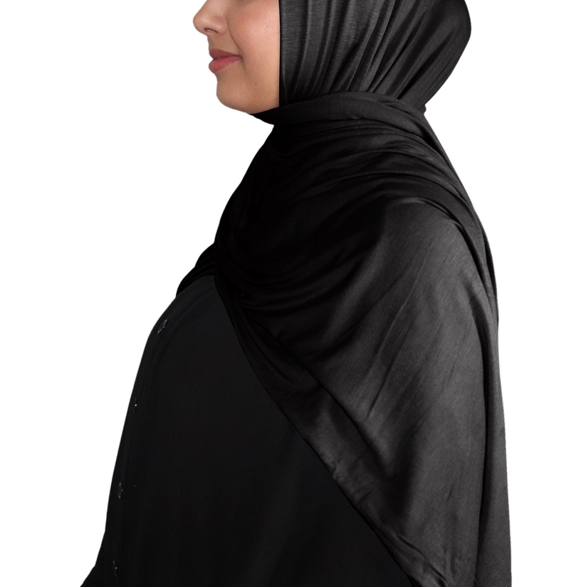 Bamboo Jersey Hijab - Black