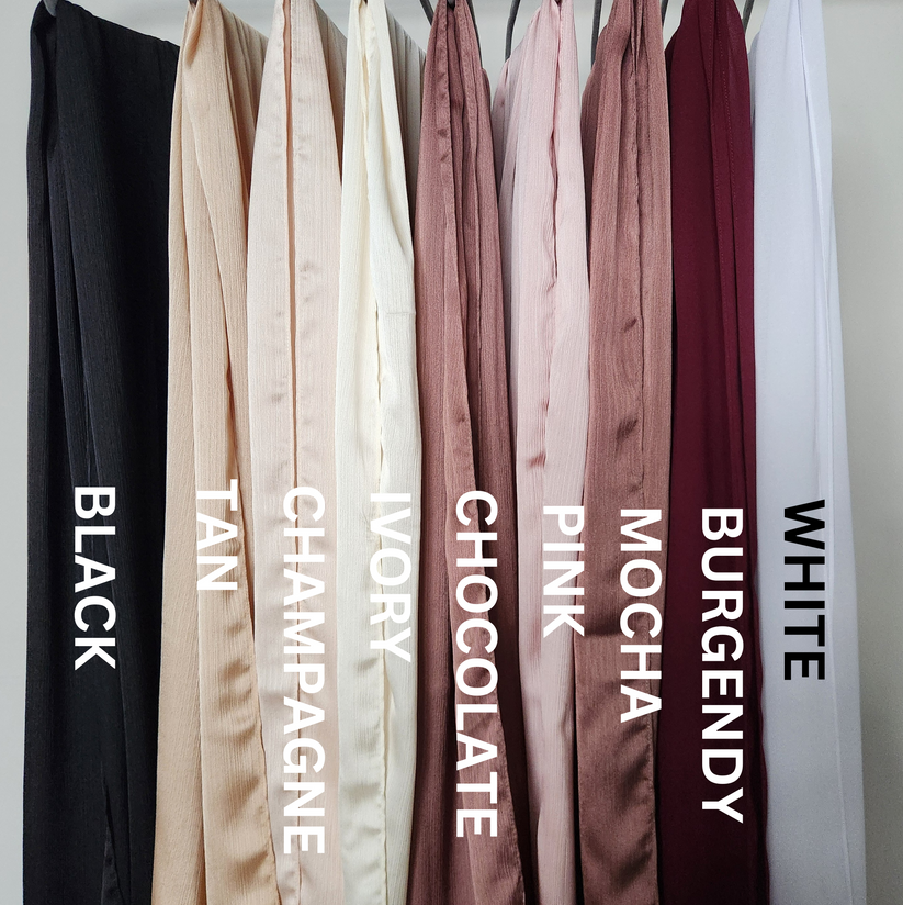 Feather Embellished Hijab - Chocolate