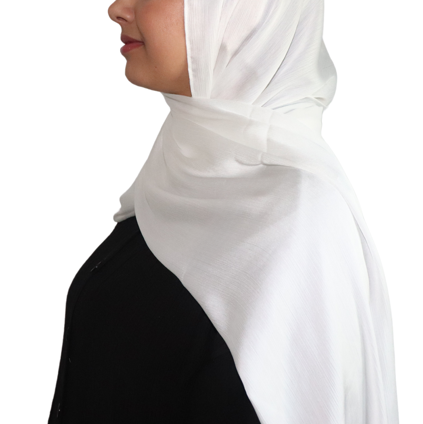 Crinkle Chiffon Hijab - Bone