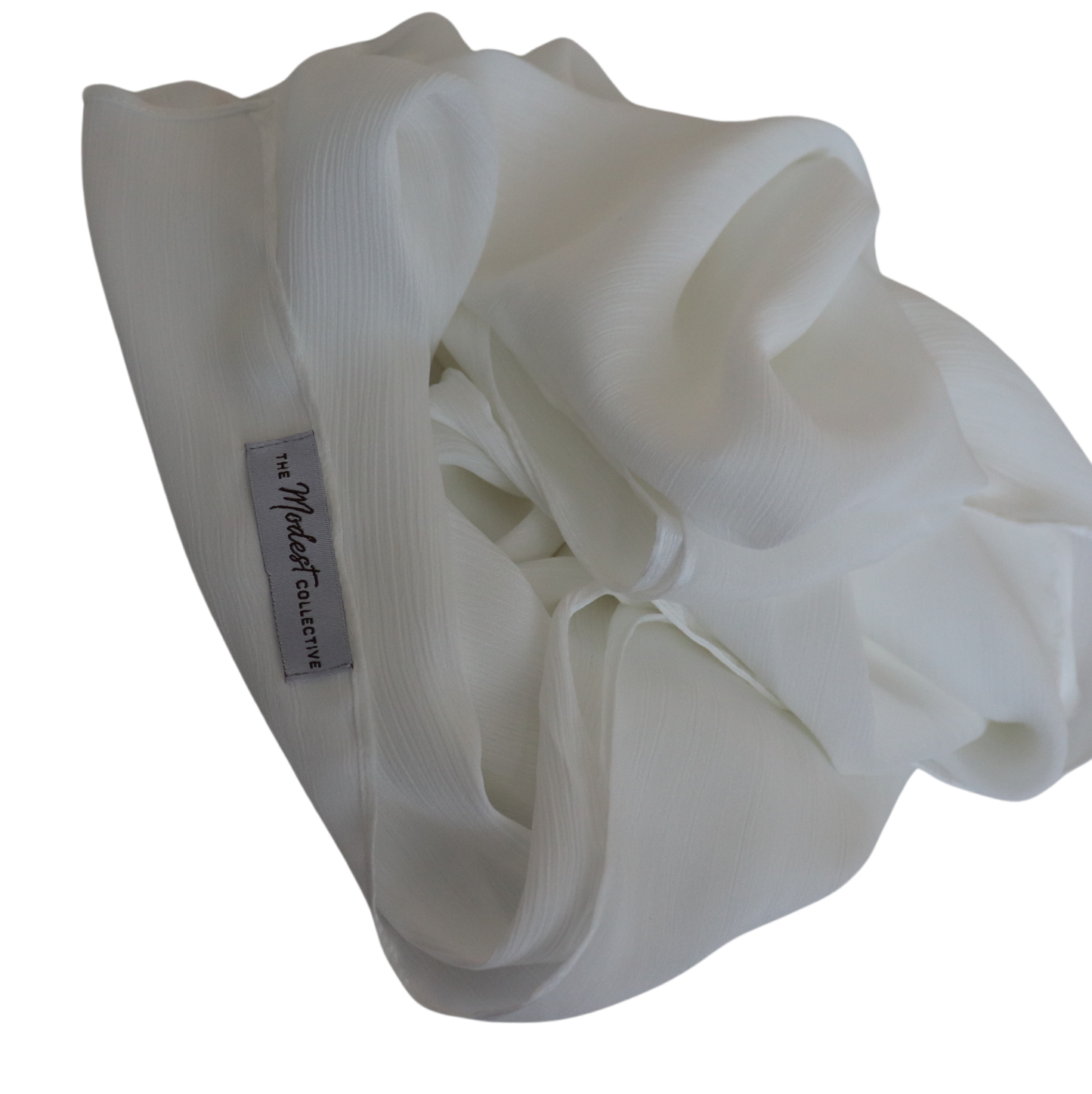 Crinkle Chiffon Hijab - Bone