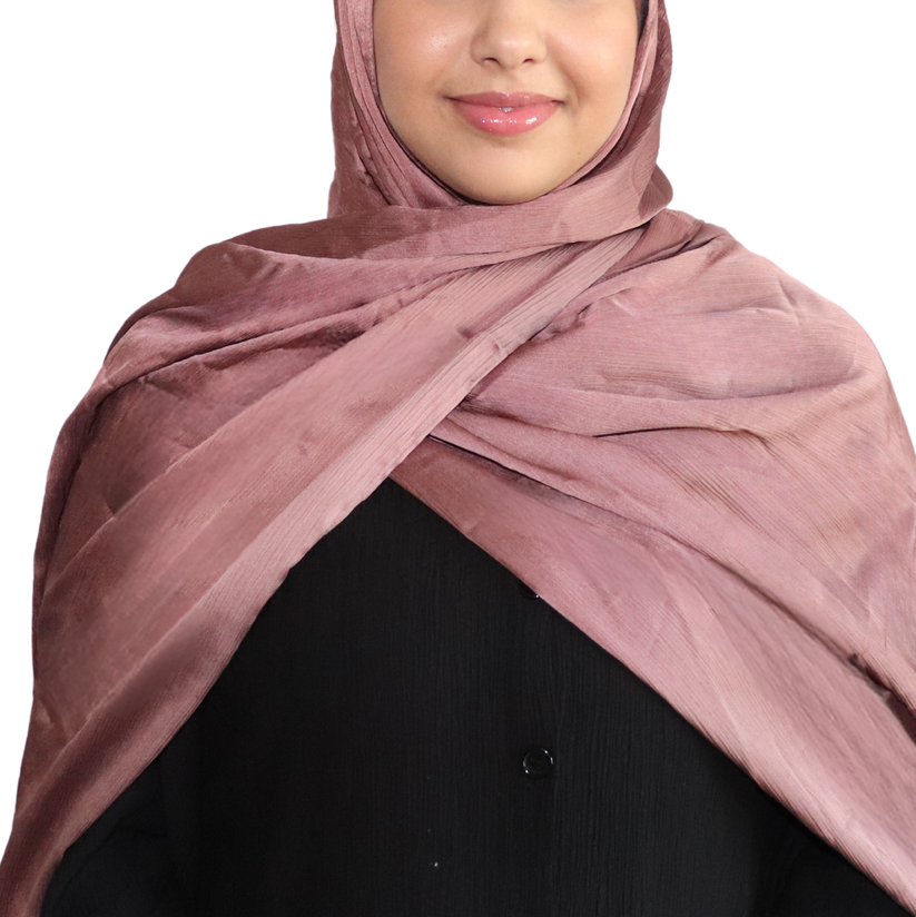 Satin Crinkle Chiffon Hijab - Blossom
