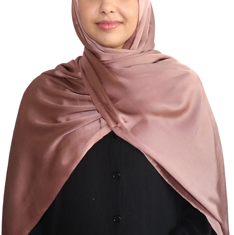 Crinkle Chiffon Hijab - Mauve