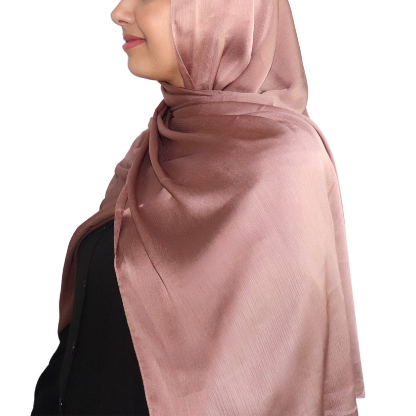 Crinkle Chiffon Hijab - Mauve