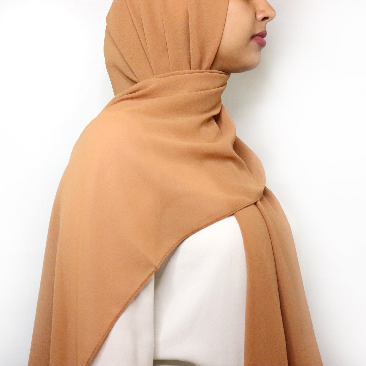 Premium Chiffon Hijab - Café