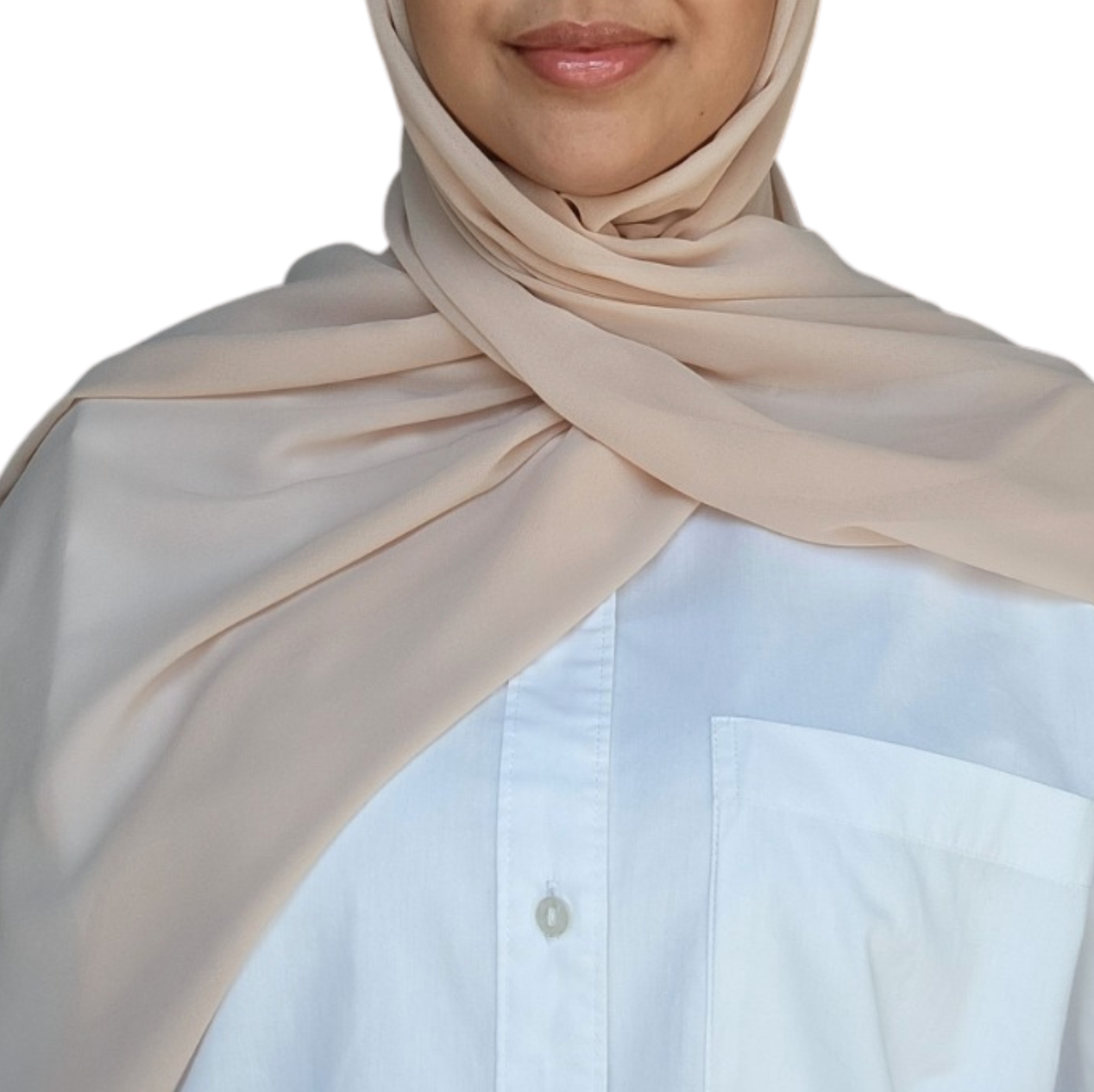 Premium Chiffon Hijab - Skin