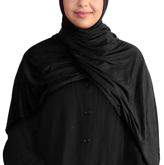 Bamboo Jersey Hijab - Black