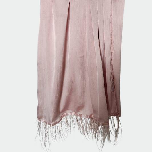 Feather Embellished Hijab - Pink