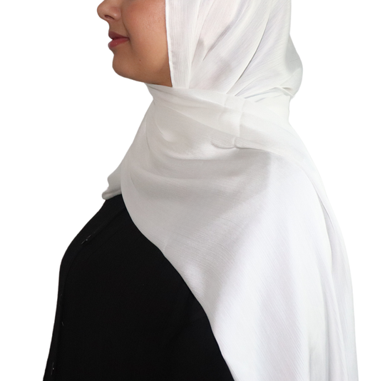 Crinkle Chiffon Hijab - Bone