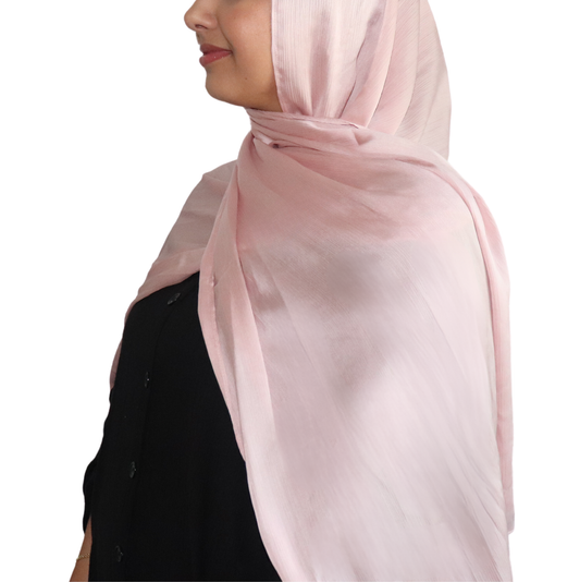 Crinkle Chiffon Hijab - Blush