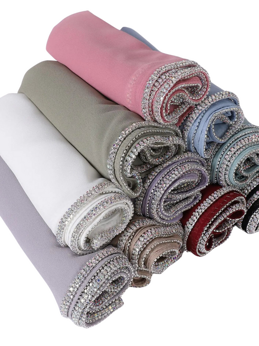 Rhinestone Chiffon Hijab