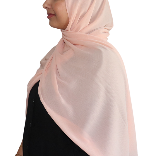 Crinkle Chiffon Hijab - Melon