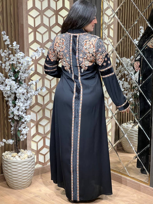 Embellished Abaya - black 1037