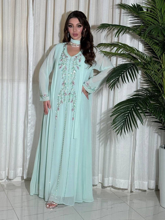 Kaftan Light Blue Dress (Pre-Order)