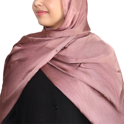 Satin Crinkle Chiffon Hijab - Blossom