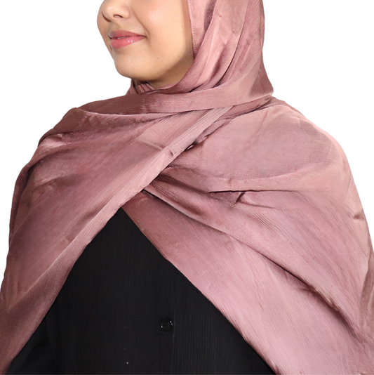 Satin Crinkle Chiffon Hijab - Blossom