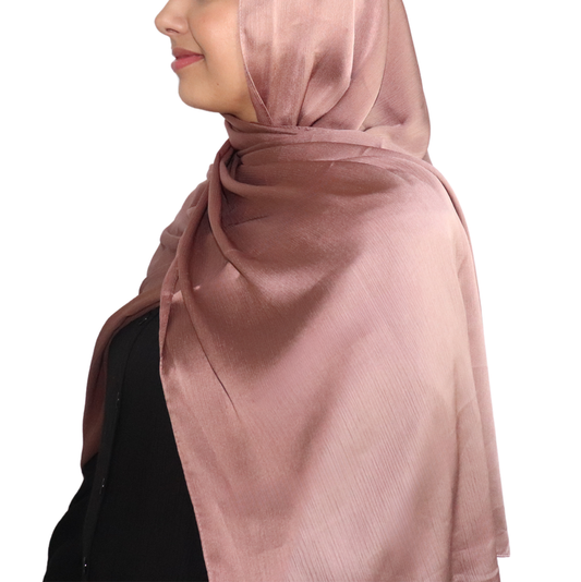 Crinkle Chiffon Hijab - Mauve