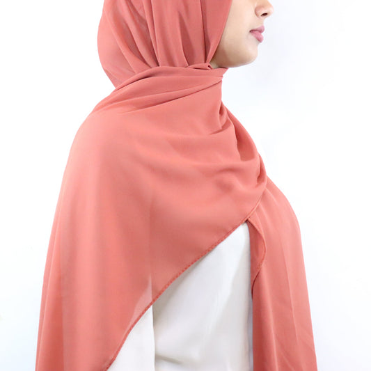 Premium Chiffon Hijab - Blush