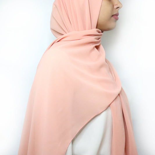 Premium Chiffon Hijab - Light Pink
