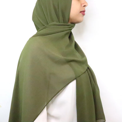 Premium Chiffon Hijab - Olive