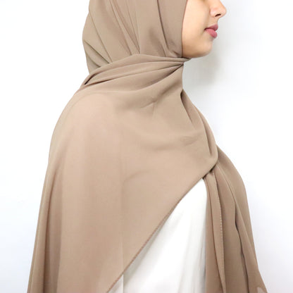 Premium Chiffon Hijab - Macchiato