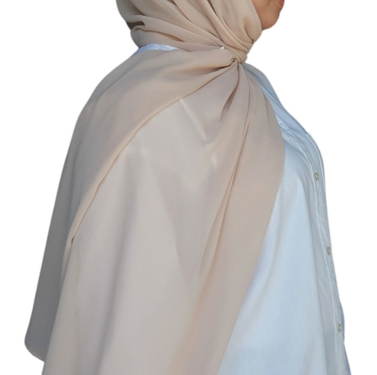 Premium Chiffon Hijab - Skin