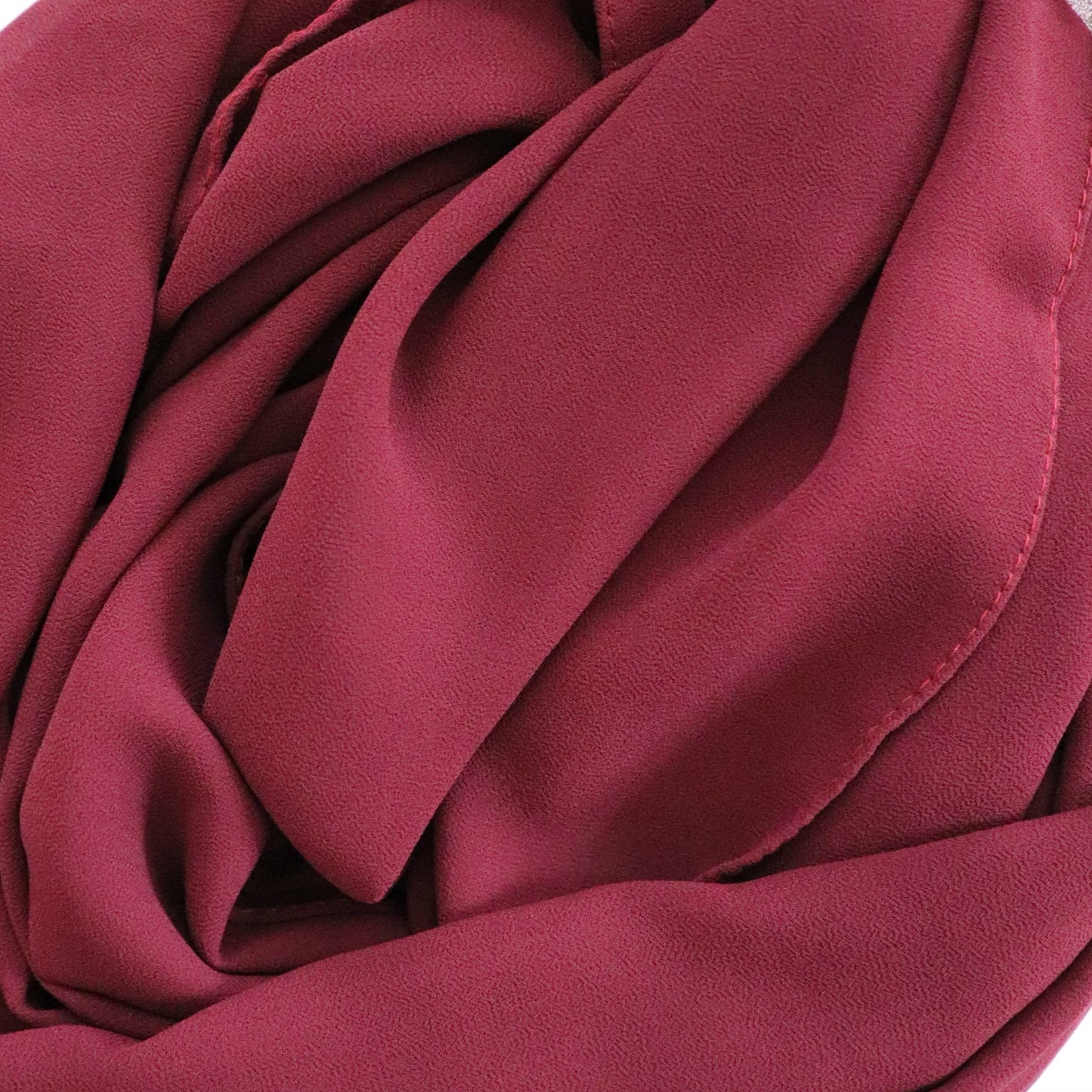 Premium Chiffon Hijab - Burgendy