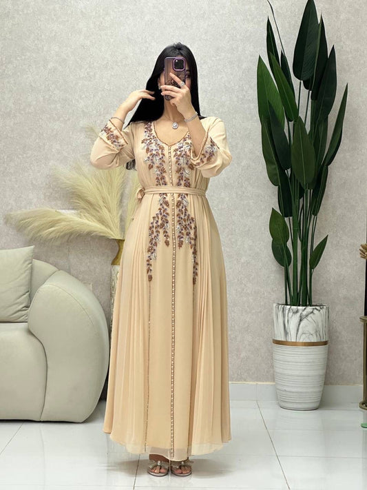 Kaftan Beige Dress (Pre-Order)