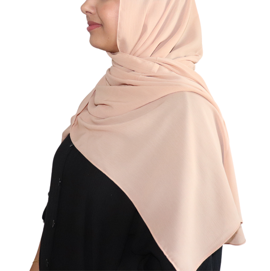 Crinkle Chiffon Hijab - Sand